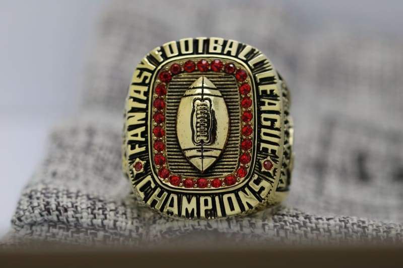 Fantasy Football Championship Ring 18k White Gold Plated (2019