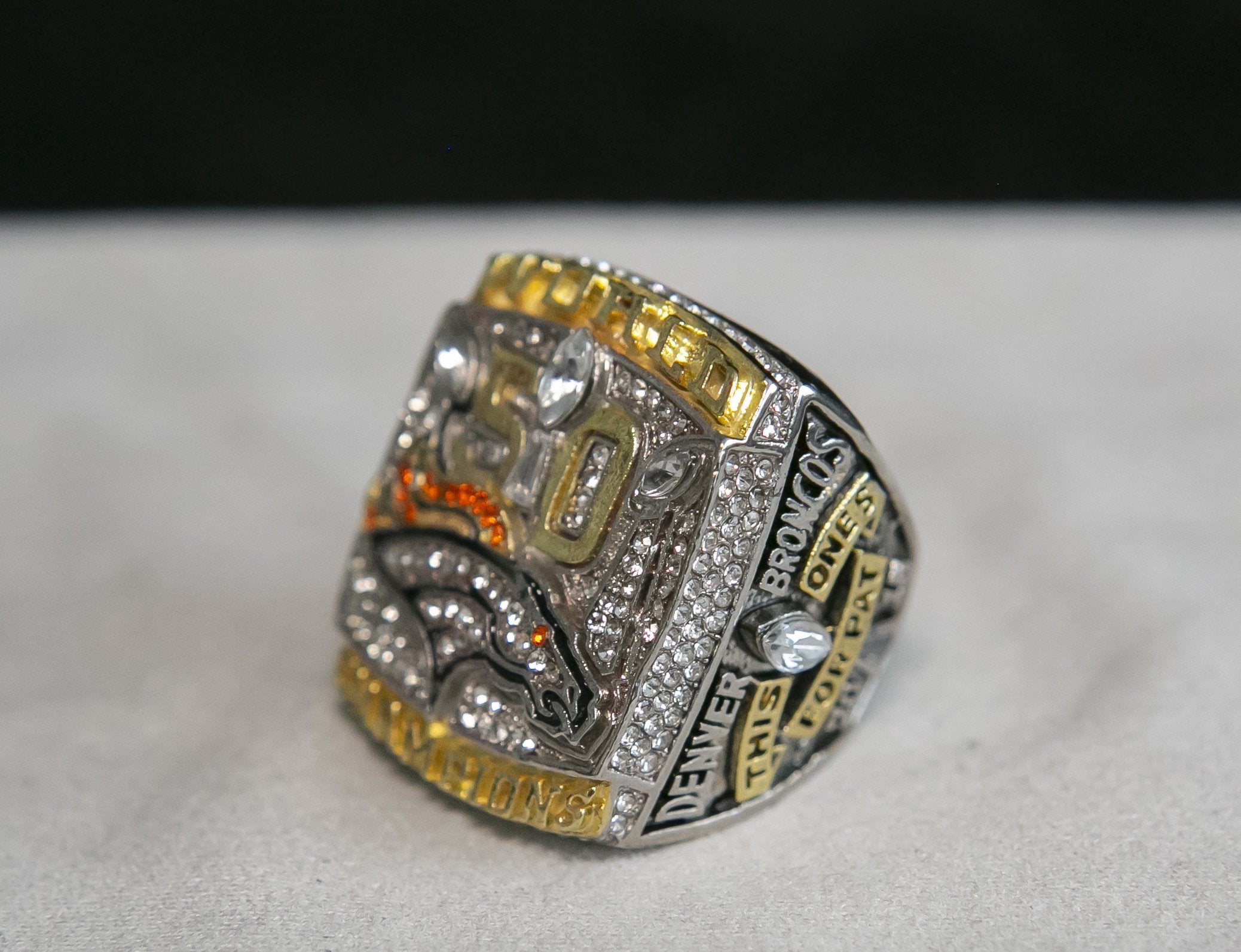 Denver broncos super on sale bowl ring replica