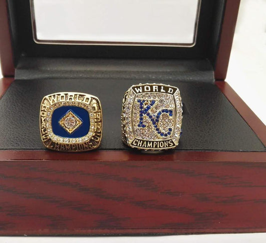 Kansas City Royals World Series 2 Ring Set (1985, 2015) - Rings For Champs, NFL rings, MLB rings, NBA rings, NHL rings, NCAA rings, Super bowl ring, Superbowl ring, Super bowl rings, Superbowl rings, Dallas Cowboys