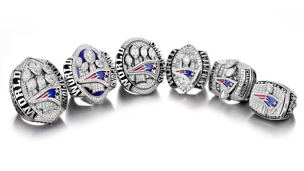 Roommate got me a replica set of the Pats Super Bowl rings for