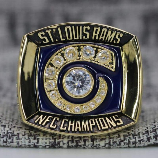 St Louis/Los Angeles Rams - Championship 3 Ring Set W Wooden Display Box.  Warner